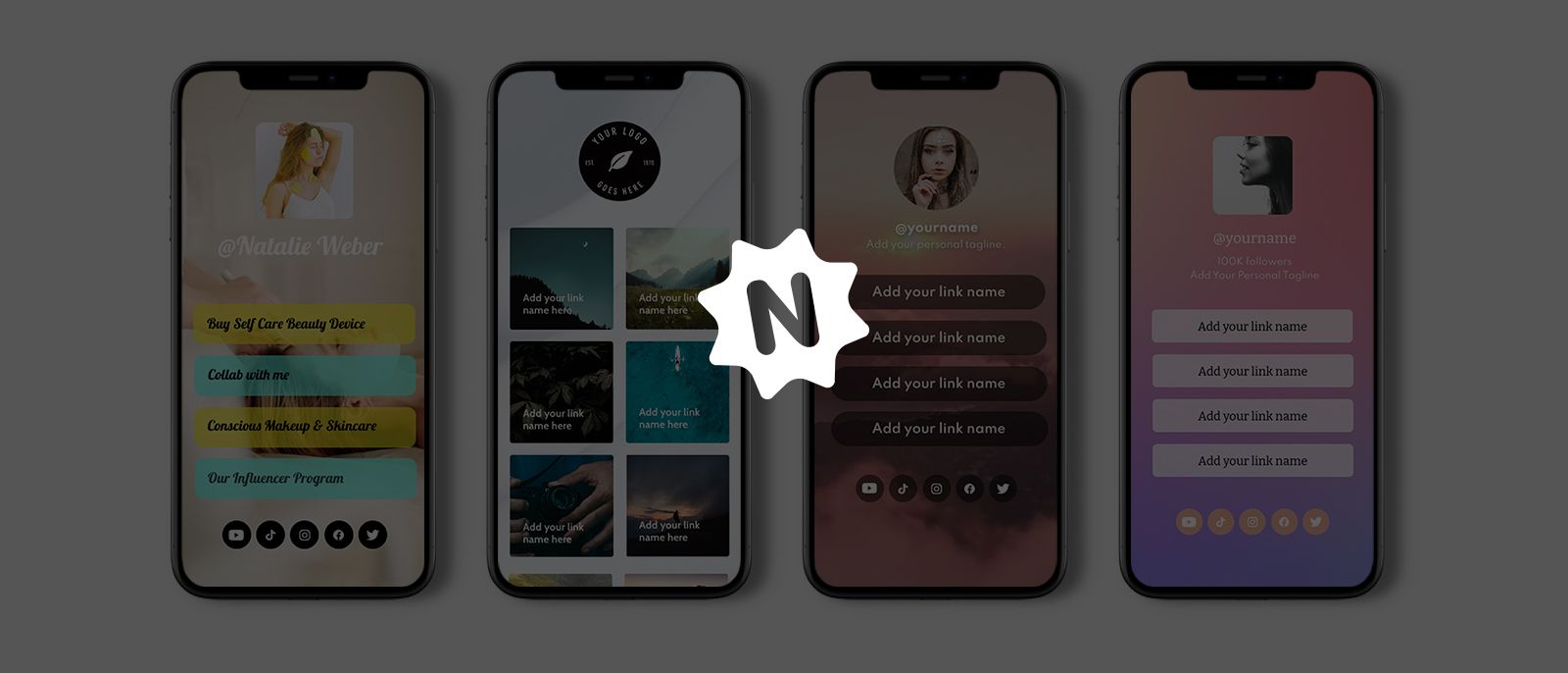 Not your average link in bio templates